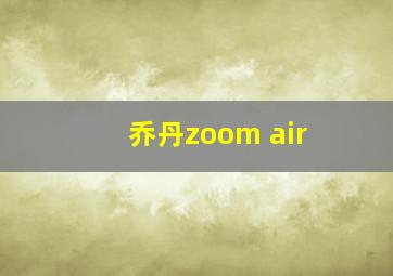 乔丹zoom air